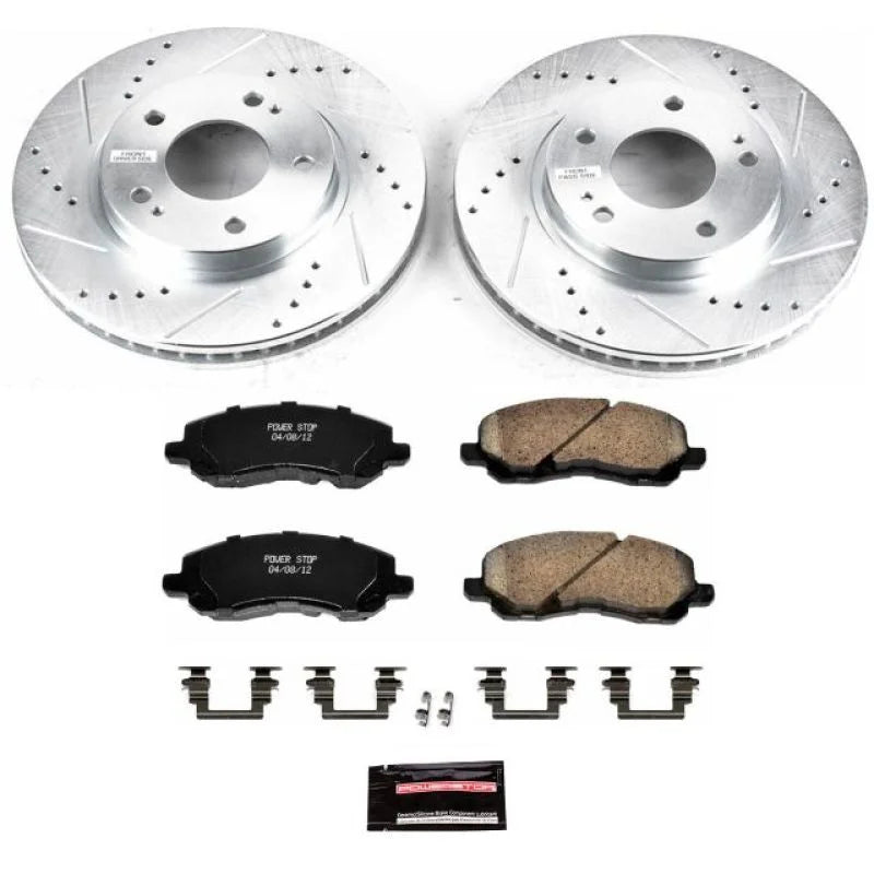PowerStop Front Z23 Brake Kit fits 2004 2005 Chrysler Sebring / 2001-2003 Chrysler Sebring LX / 2001-2005 Dodge Stratus / ...