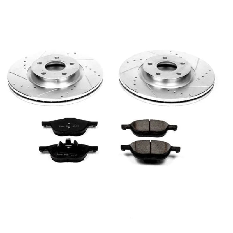 PowerStop Front Z23 Brake Kit fits 2013-2017 Ford C-Max / 2017 Ford C-Max Energi SE / 2013-2016 Ford C-Max Energi SEL / 20...