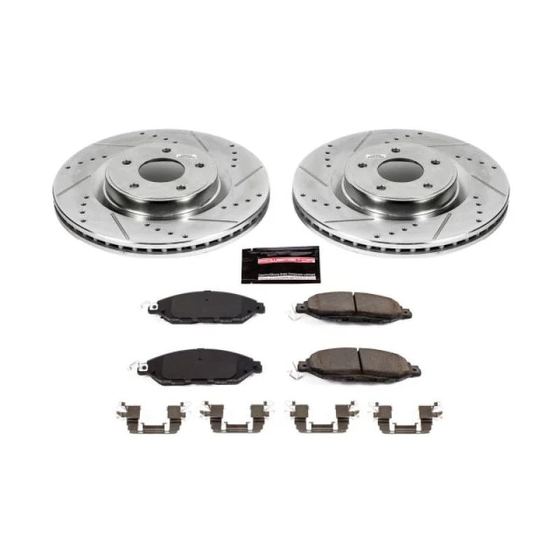 PowerStop Front Z23 Brake Kit fits 2013 Infiniti JX35 / 2014-2020 Infiniti QX60 / 2015-2024 Nissan Murano / 2013-2020 Niss...