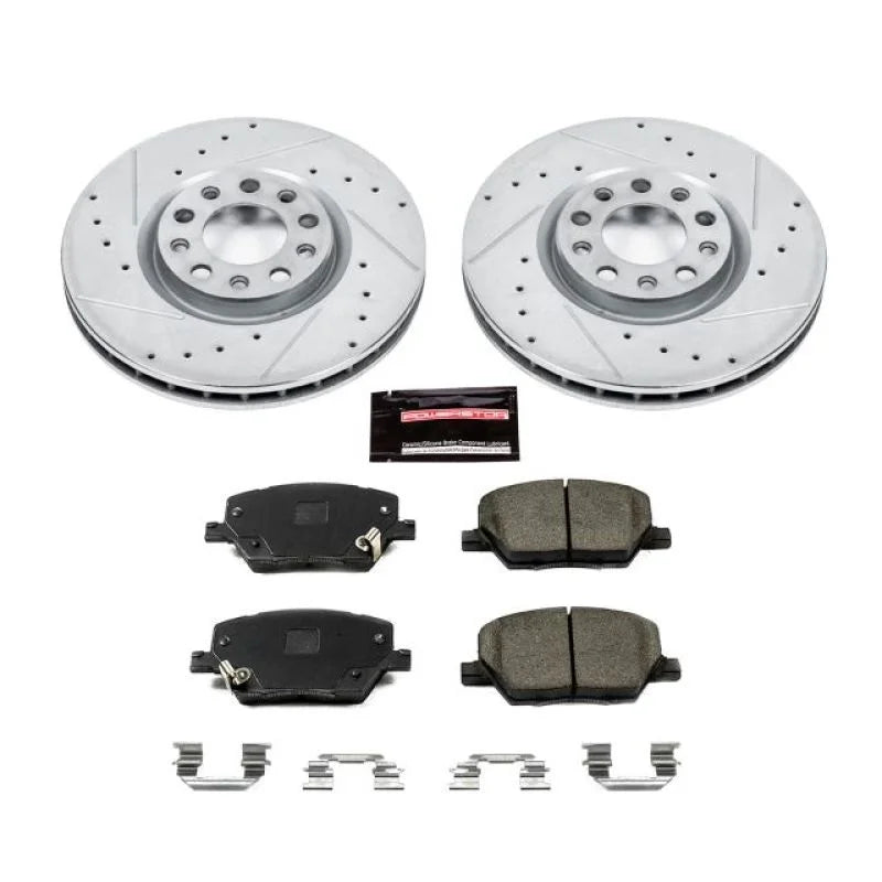 PowerStop Front Z23 Brake Kit fits 2016-2021 Fiat 500X / 2019-2022 Jeep Compass / 2017-2022 Jeep Compass Latitude - Main P...