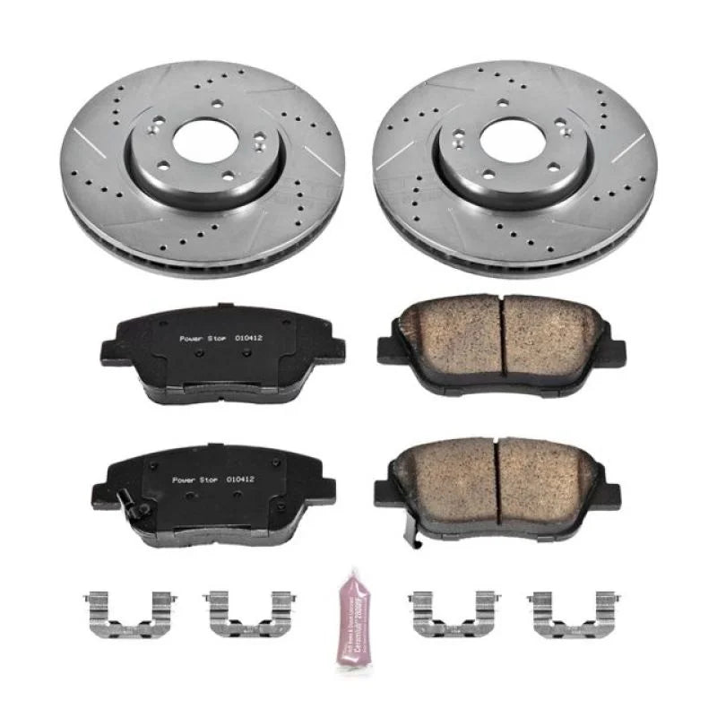 PowerStop Front Z23 Brake Kit fits Hyundai Sonata / 2010-2014 Hyundai Sonata Gls / 2011-2015 Hyundai Sonata Hybrid / 2011-...