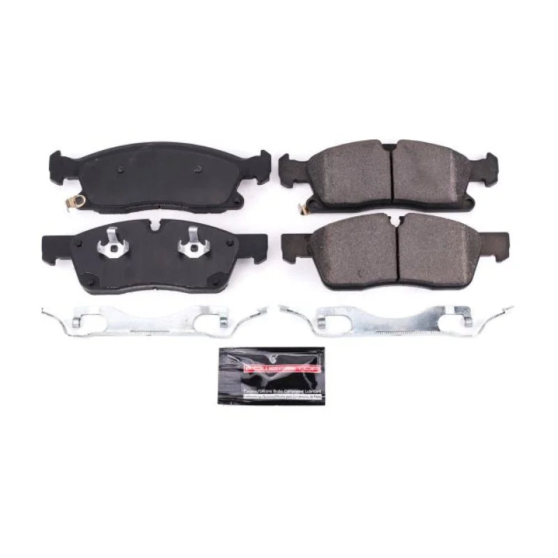 PowerStop Front Z23 Brake Pads w/Hardware fits 2017 Dodge DURANGO / 2017-2021 Jeep Grand Cherokee - Main Product View