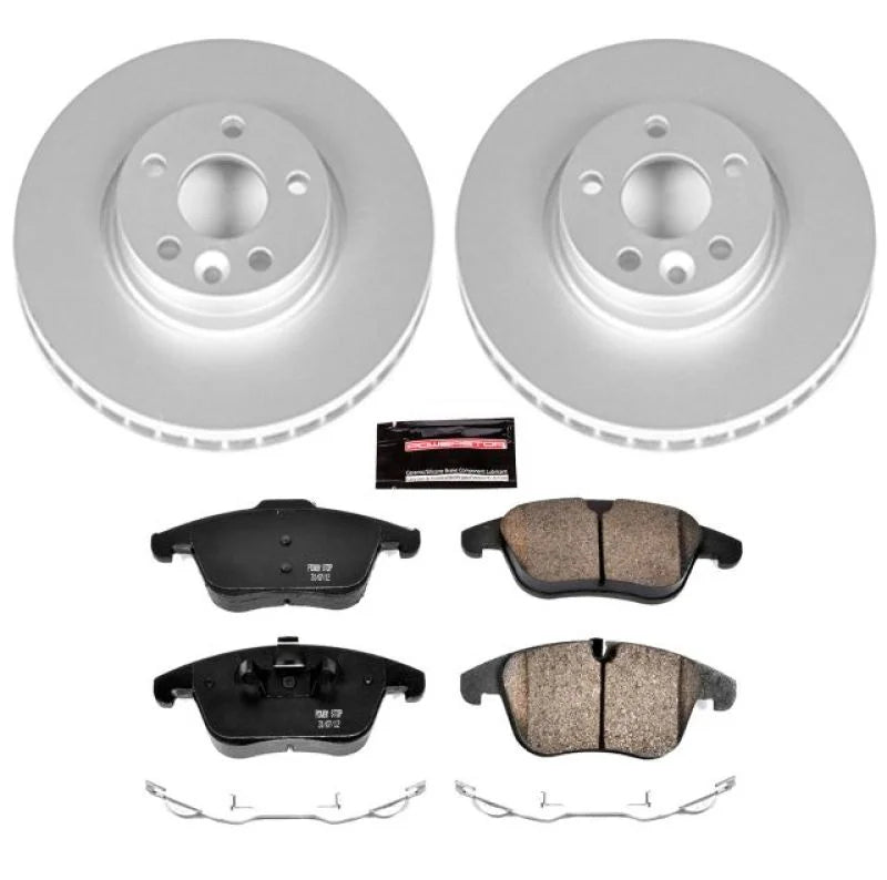 PowerStop Front Z23 Coated Brake Kit fits 2012-2015 land Rover Range Rover / 2012-2014 Volvo S60 T5 / 2011-2014 Volvo S60 ...