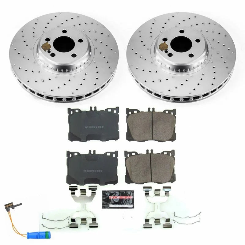PowerStop Front Z23 Coated Brake Kit fits 43 Mercedes-Benz C43 / 2017-2023 Mercedes-Benz C43 Amg / 2016 Mercedes-Benz C450...