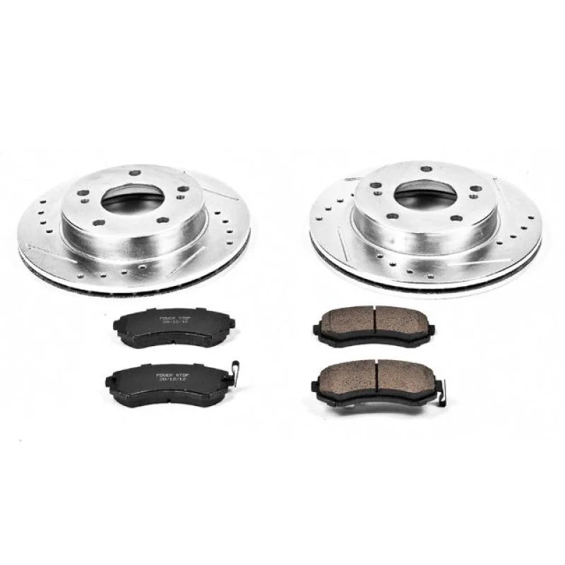 PowerStop Front Z23 EVOLUTION SPORT Brake Kit fits Nissan 240SX / 1995-1996 Nissan 240SX / 1994-1996 Nissan 240SX SE - Mai...