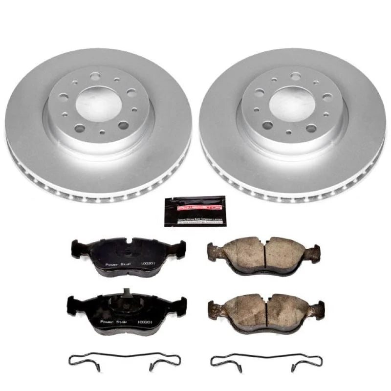 PowerStop Front Z23 EVOLUTION SPORT Coated Brake Kit fits 1994-1997 Volvo 850 / 1998-2004 Volvo C70 / 1998-2000 Volvo S70 ...