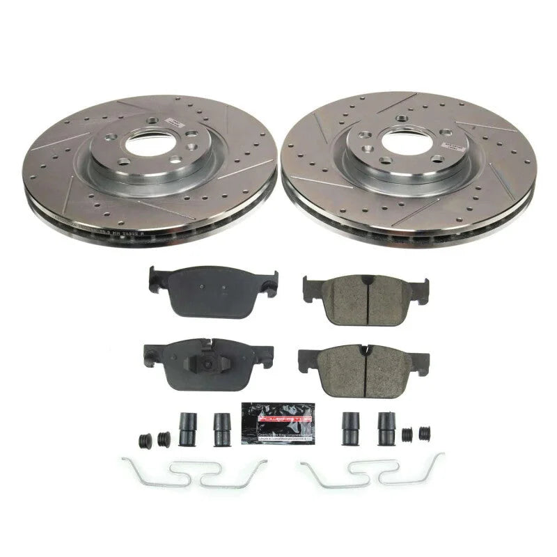 PowerStop Front Z23 Evolution Brake Kit fits 2019-2025 Volvo S60 / 2017-2025 Volvo S90 / 2019-2021 Volvo V60 / 2020-2025 V...