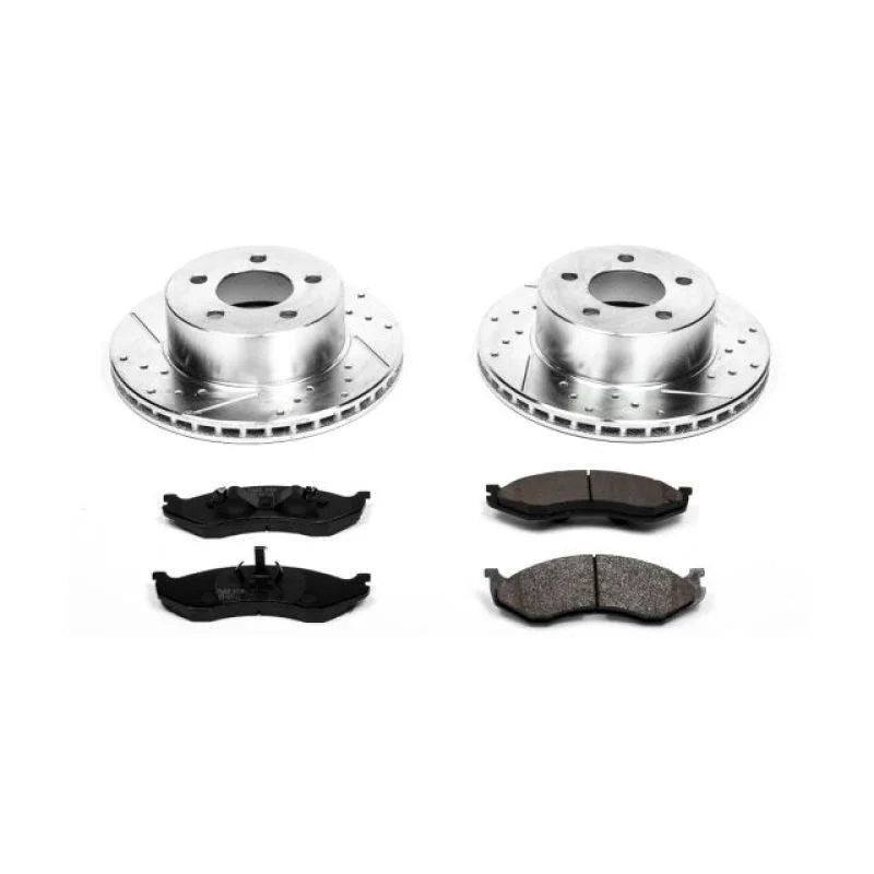 PowerStop Front Z23 Evolution Sport Brake Kit fits 1990-1999 Jeep Cherokee / 1990-1992 Jeep Comanche / 1993-1998 Jeep Gran...