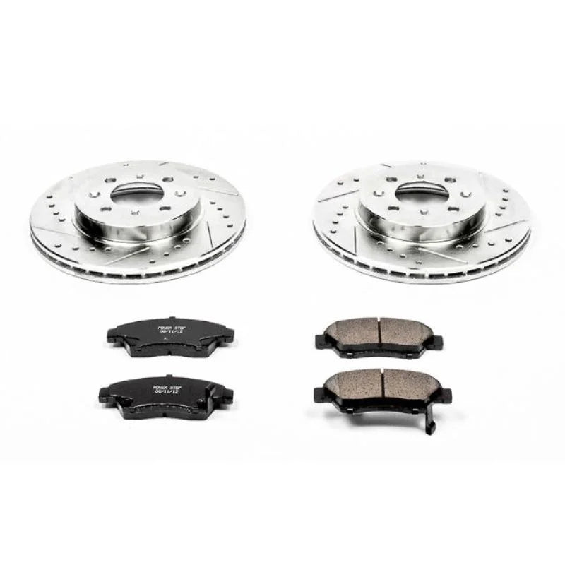 PowerStop Front Z23 Evolution Sport Brake Kit fits 1993-1995 Honda Civic / 1994-1997 Honda Civic Del Sol / 2007-2008 Honda...