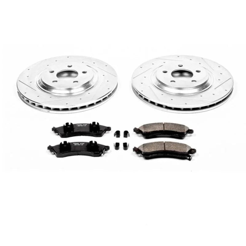 PowerStop Front Z23 Evolution Sport Brake Kit fits 1994-1999 / 2001 / 2003-2004 Ford Mustang - Main Product View