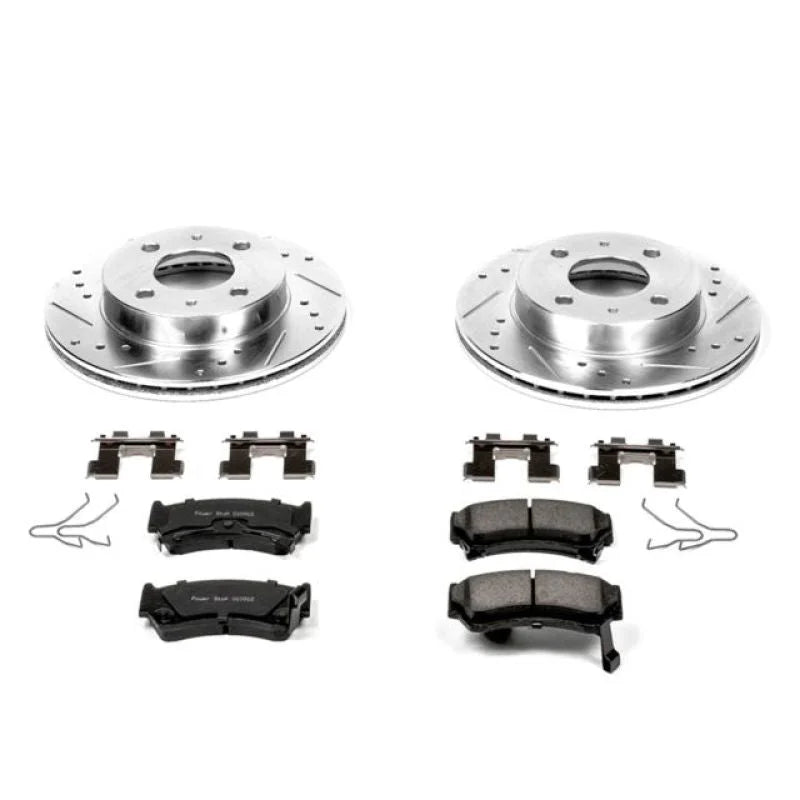 PowerStop Front Z23 Evolution Sport Brake Kit fits 1995-2000 Nissan 200SX / Sentra - Main Product View