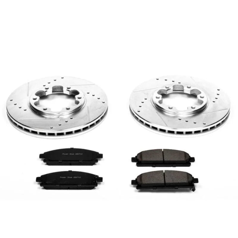PowerStop Front Z23 Evolution Sport Brake Kit fits 1996-1998 Nissan Pathfinder LE - Main Product View
