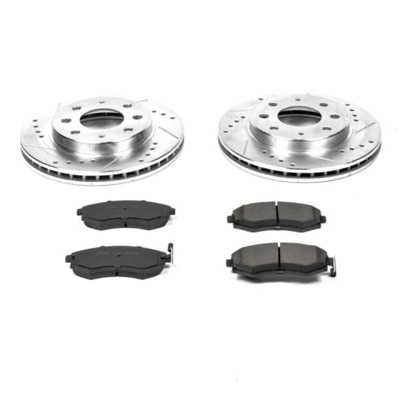 PowerStop Front Z23 Evolution Sport Brake Kit fits 1998-2001 2005 2006 Hyundai Elantra / 1999-2001 Hyundai Sonata / 1999-2...