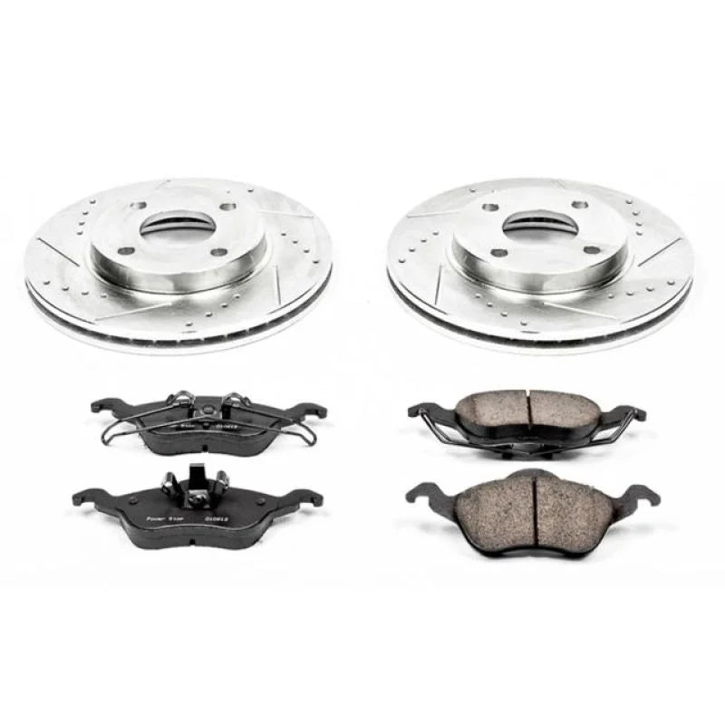 PowerStop Front Z23 Evolution Sport Brake Kit fits 2000-2004 Ford Focus - Main Product View