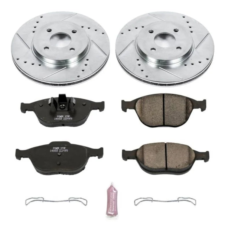 PowerStop Front Z23 Evolution Sport Brake Kit fits 2002-2004 Ford Focus SVT - Main Product View
