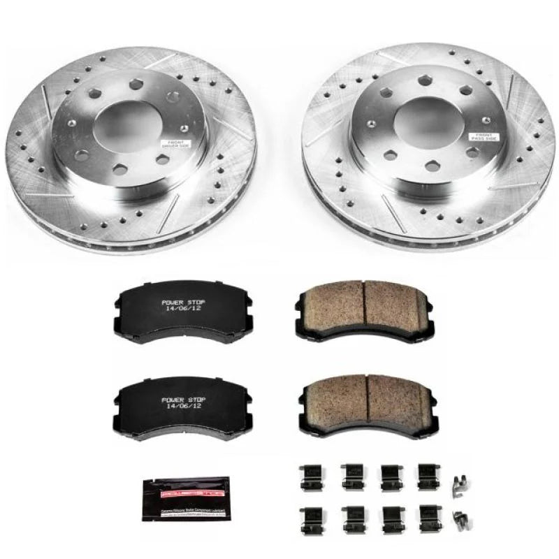 PowerStop Front Z23 Evolution Sport Brake Kit fits 2002-2007 Mitsubishi Lancer - Main Product View