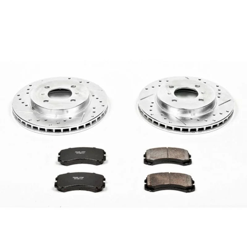 PowerStop Front Z23 Evolution Sport Brake Kit fits 2002-2007 Mitsubishi Lancer ES / 2006 Mitsubishi Lancer Oz Rally - Main...