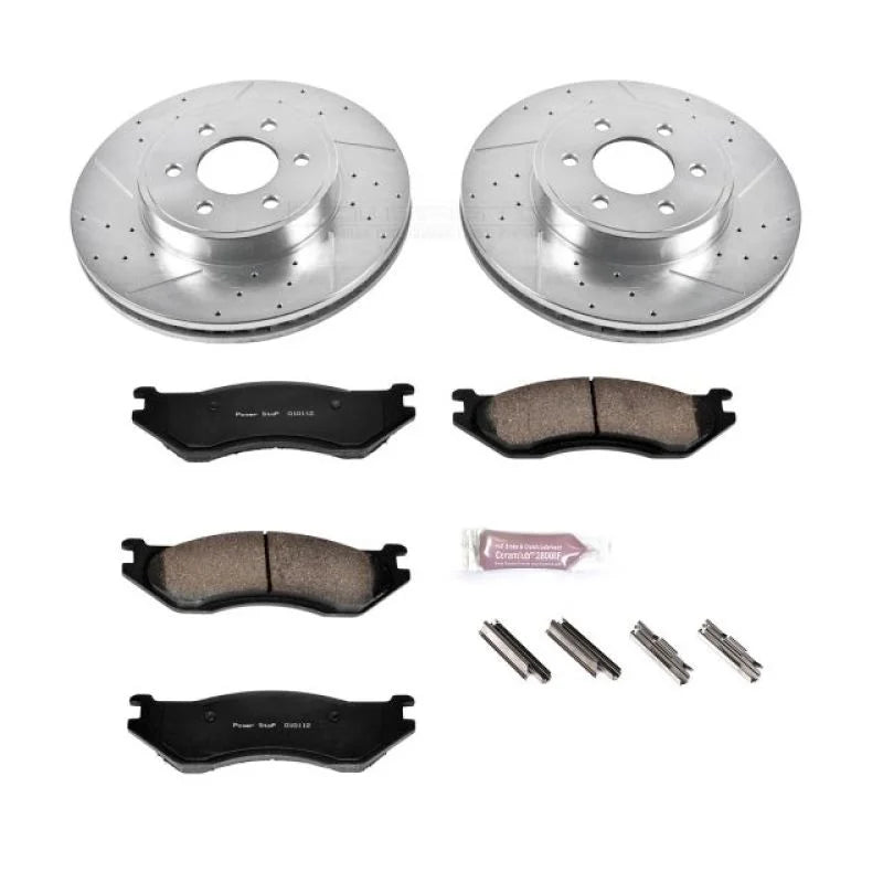 PowerStop Front Z23 Evolution Sport Brake Kit fits 2003 Dodge DURANGO R/T - Main Product View