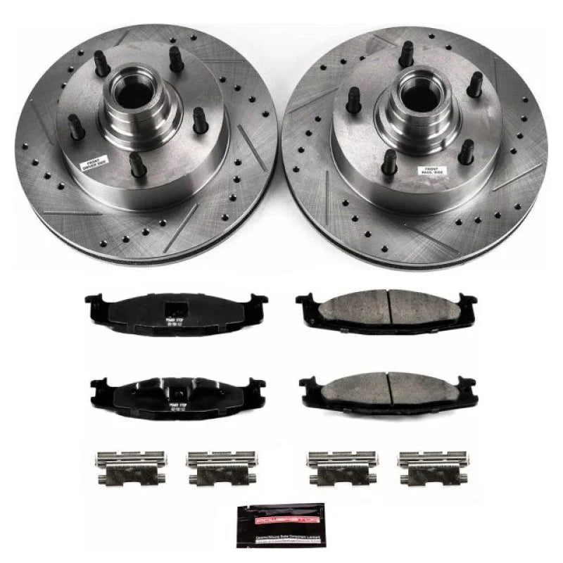 PowerStop Front Z23 Evolution Sport Brake Kit fits 2003 Ford E-150 / 2003 Ford E-150 Club WAGON / 1994-2002 Ford E-150 Eco...