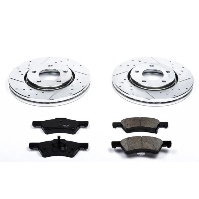PowerStop Front Z23 Evolution Sport Brake Kit fits 2003-2004 Dodge Caravan - Main Product View