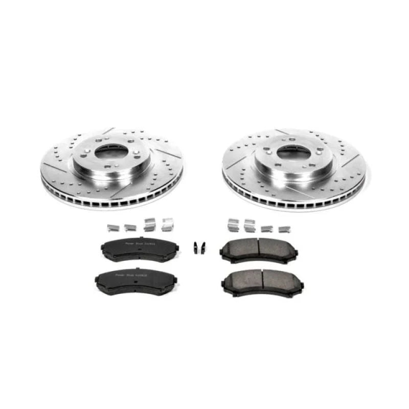 PowerStop Front Z23 Evolution Sport Brake Kit fits 2004-2008 2010 2011 Mitsubishi Endeavor - Main Product View