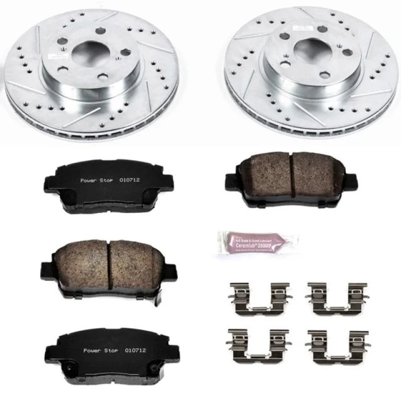 PowerStop Front Z23 Evolution Sport Brake Kit fits 2004-2009 Toyota Prius / 2007-2009 Toyota Prius Touring - Main Product ...
