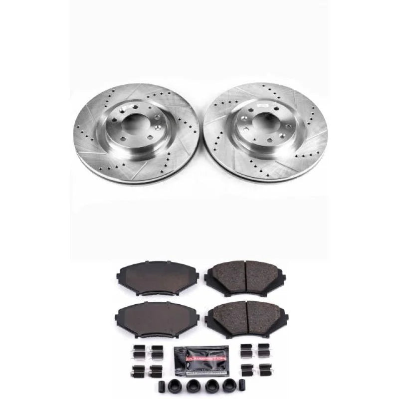 PowerStop Front Z23 Evolution Sport Brake Kit fits 2004-2011 Mazda Rx-8 - Main Product View