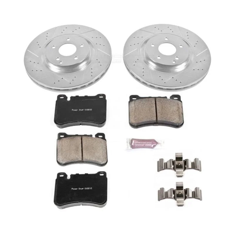 PowerStop Front Z23 Evolution Sport Brake Kit fits 2005-2007 Mercedes-Benz C230 / 2005 Mercedes-Benz C320 / 2006-2009 Merc...