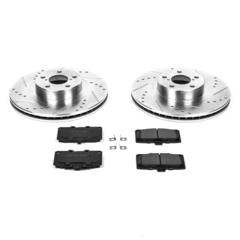 PowerStop Front Z23 Evolution Sport Brake Kit fits 2006-2007 Subaru Impreza WRX - Main Product View
