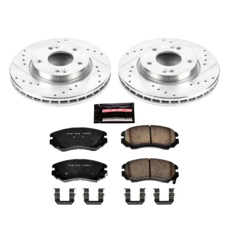 PowerStop Front Z23 Evolution Sport Brake Kit fits 2007-2010 Hyundai Elantra - Main Product View