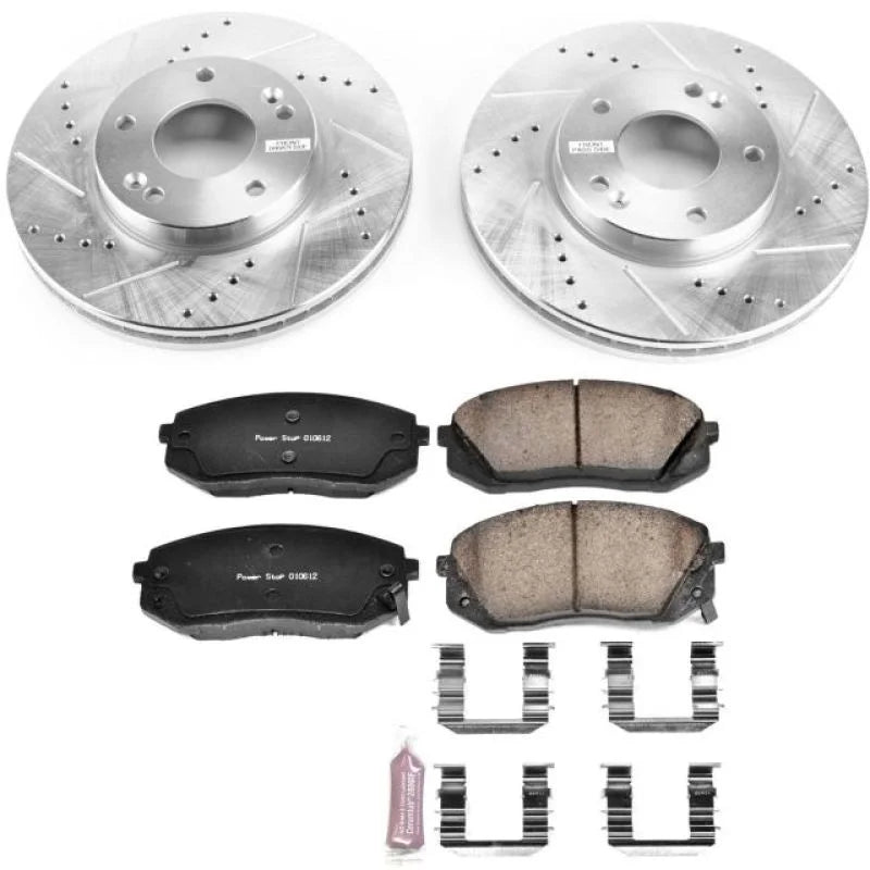 PowerStop Front Z23 Evolution Sport Brake Kit fits 2007-2010 Kia Rondo EX - Main Product View
