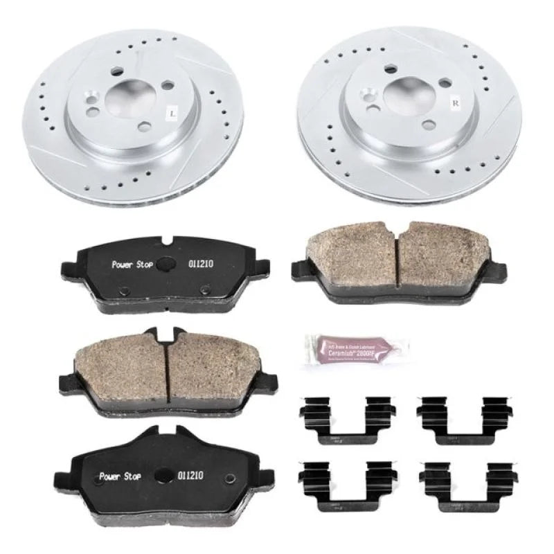 PowerStop Front Z23 Evolution Sport Brake Kit fits 2007-2010 Mini Cooper - Main Product View