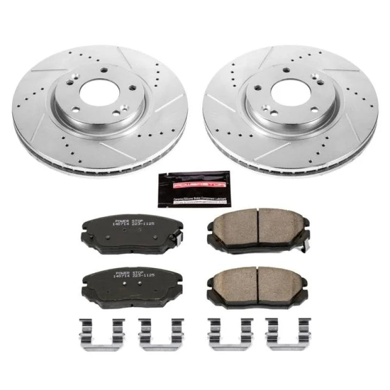 PowerStop Front Z23 Evolution Sport Brake Kit fits 2007-2011 Hyundai Azera Gls / 2006-2011 Hyundai Azera LIMITED / 2006-20...