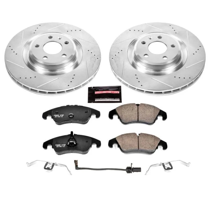 PowerStop Front Z23 Evolution Sport Brake Kit fits 2008-2011 Audi S4 / S5 - Main Product View