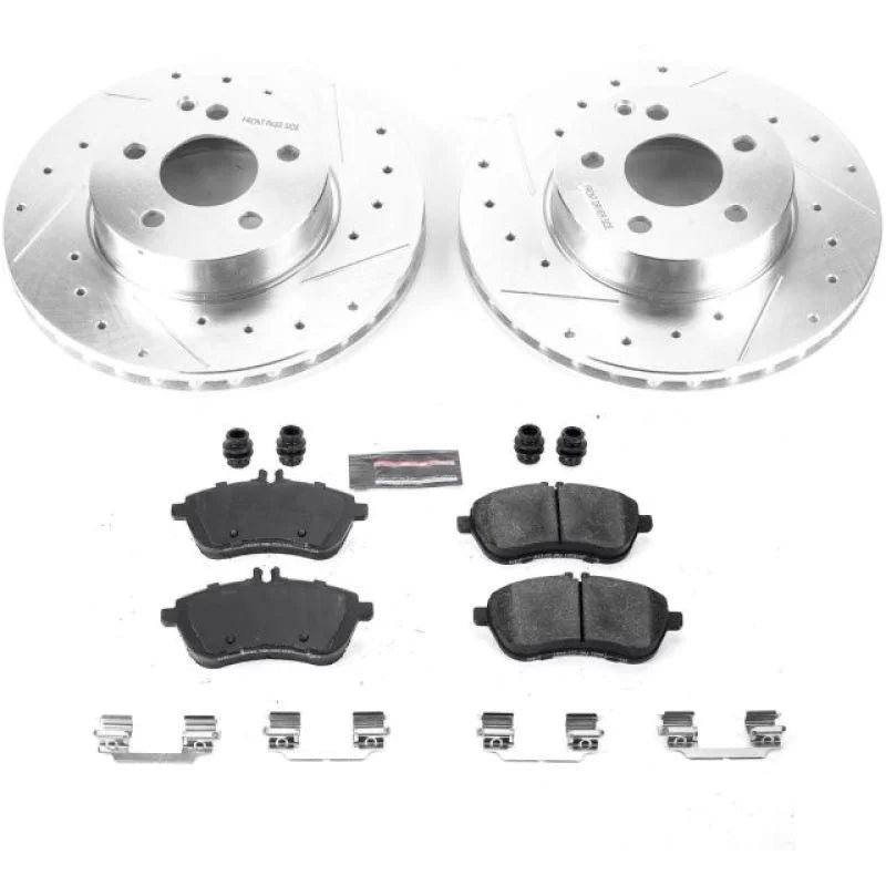 PowerStop Front Z23 Evolution Sport Brake Kit fits 2008-2015 Mercedes-Benz C250 / C300 - Main Product View