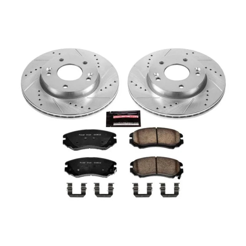 PowerStop Front Z23 Evolution Sport Brake Kit fits 2010-2011 Kia Soul - Main Product View