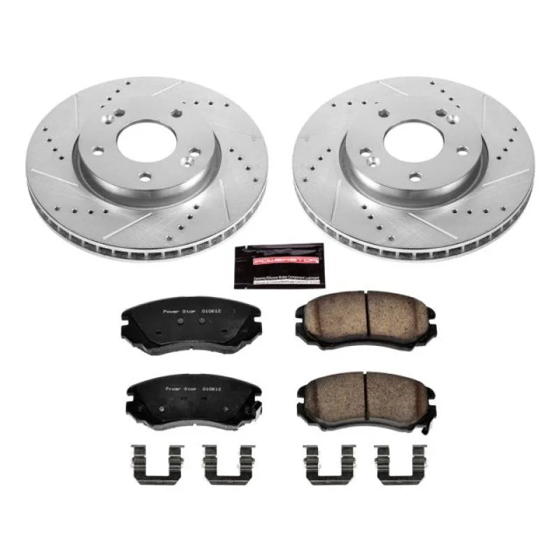 PowerStop Front Z23 Evolution Sport Brake Kit fits 2010-2011 Kia Soul / Soul ! - Main Product View