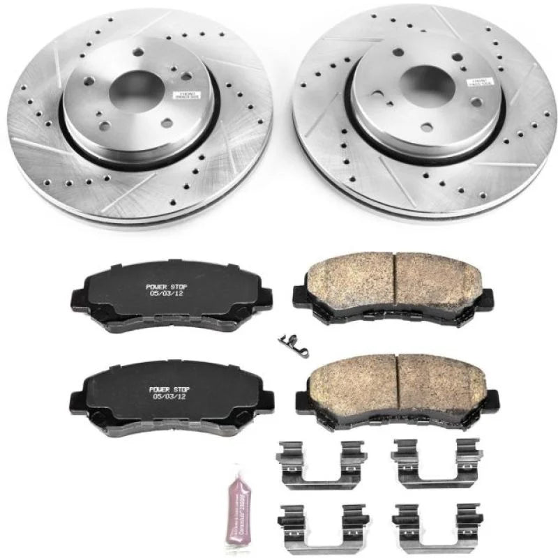 PowerStop Front Z23 Evolution Sport Brake Kit fits 2010-2013 Suzuki Kizashi - Main Product View
