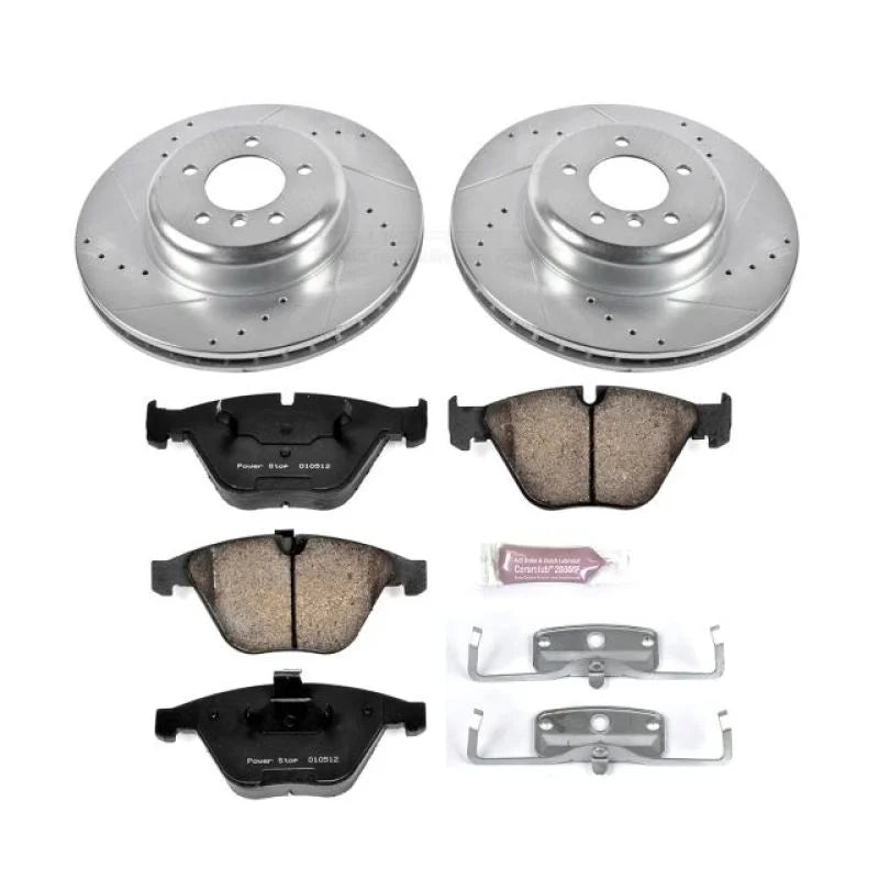 PowerStop Front Z23 Evolution Sport Brake Kit fits 2011 BMW 335D / 2011-2013 BMW 335I / 2013 BMW 335I xDrive / 2011-2013 B...