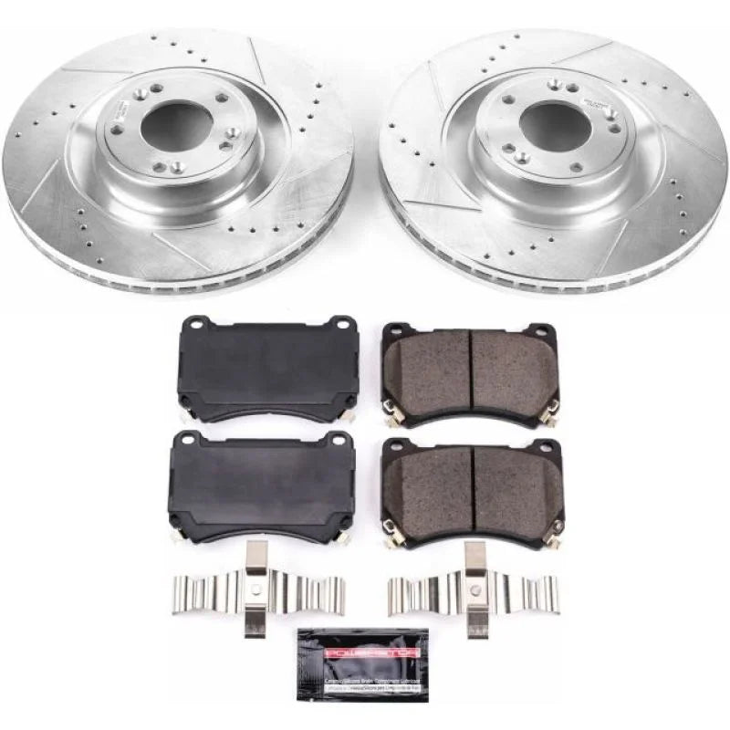PowerStop Front Z23 Evolution Sport Brake Kit fits 2011 Hyundai Equus / 2012-2014 Hyundai Genesis - Main Product View