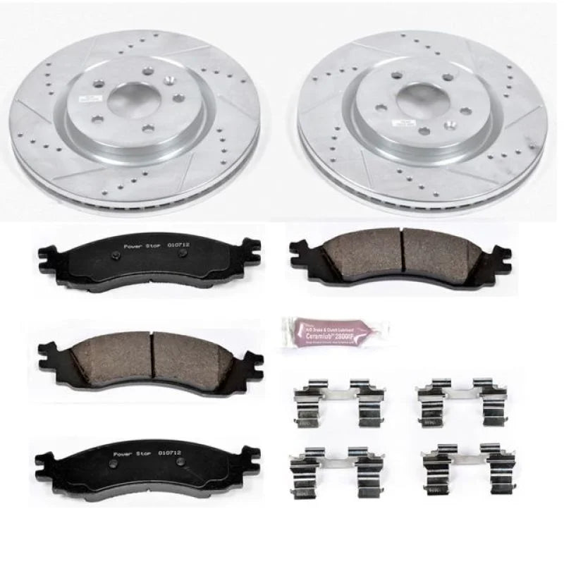 PowerStop Front Z23 Evolution Sport Brake Kit fits 2011-2012 Ford Taurus SHO - Main Product View