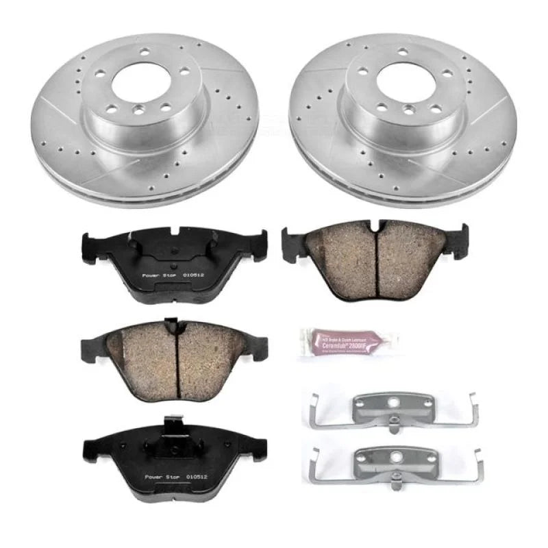 PowerStop Front Z23 Evolution Sport Brake Kit fits 2011-2013 BMW 328I / 2011-2013 BMW 328I xDrive / 2013-2015 BMW X1 - Mai...
