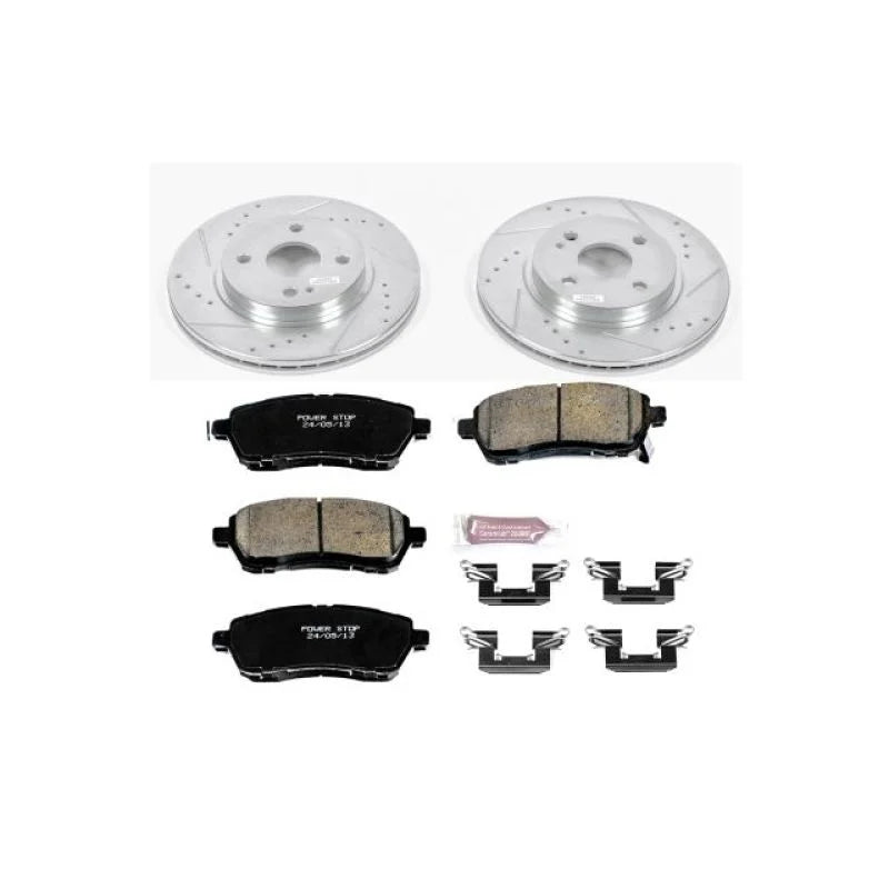 PowerStop Front Z23 Evolution Sport Brake Kit fits 2011-2014 Mazda 2 SPORT - Main Product View
