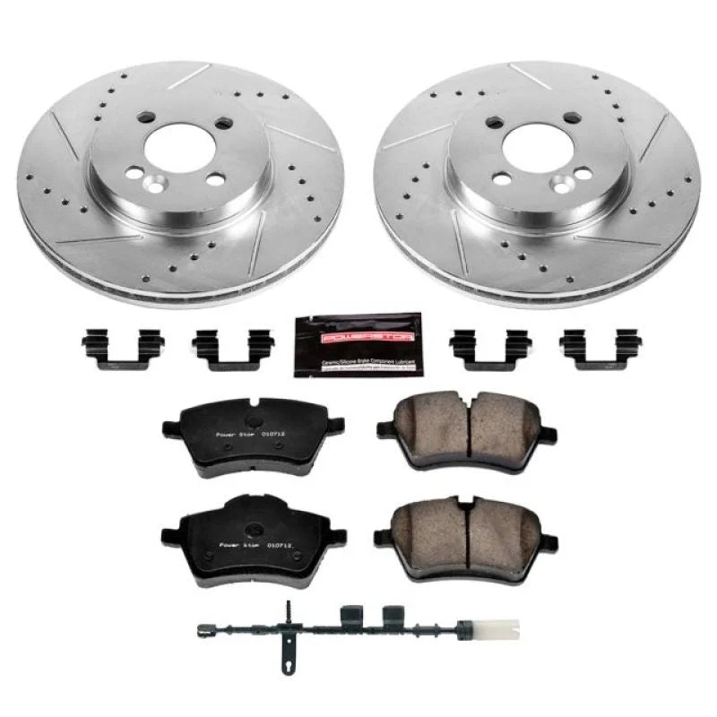 PowerStop Front Z23 Evolution Sport Brake Kit fits 2011-2016 Mini Cooper - Main Product View