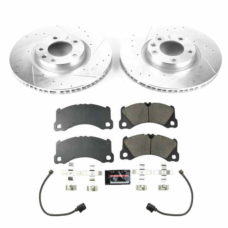 PowerStop Front Z23 Evolution Sport Brake Kit fits 2013-2018 Porsche Cayenne