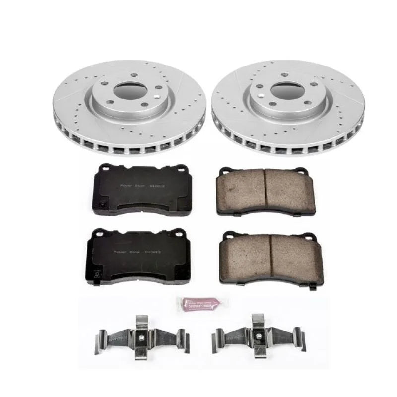 PowerStop Front Z23 Evolution Sport Brake Kit fits 2014-2016 Chevrolet Corvette Stingray - Main Product View