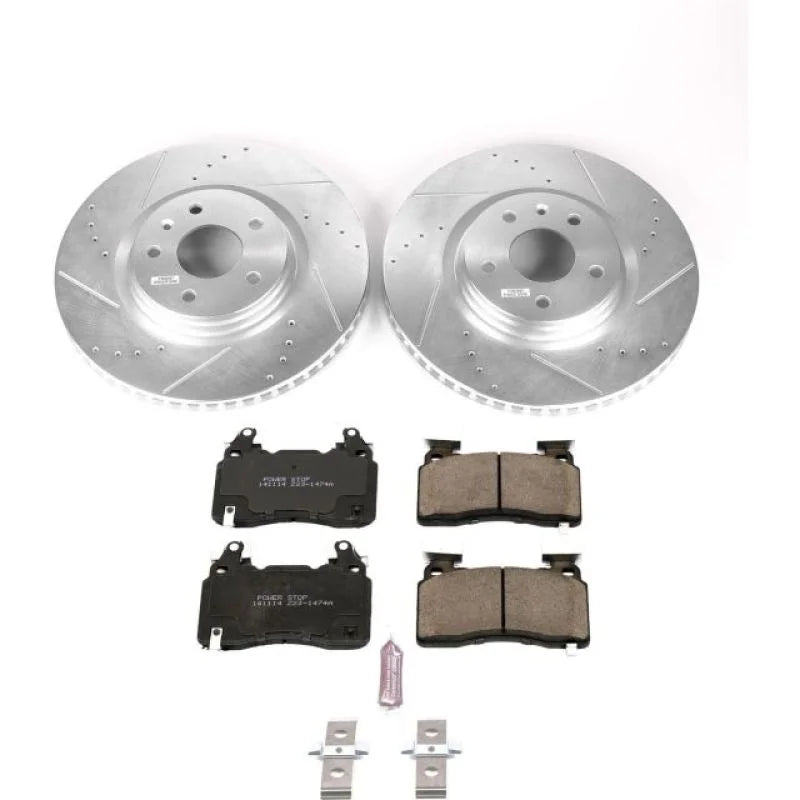 PowerStop Front Z23 Evolution Sport Brake Kit fits 2014-2019 Chevrolet Corvette Stingray - Main Product View