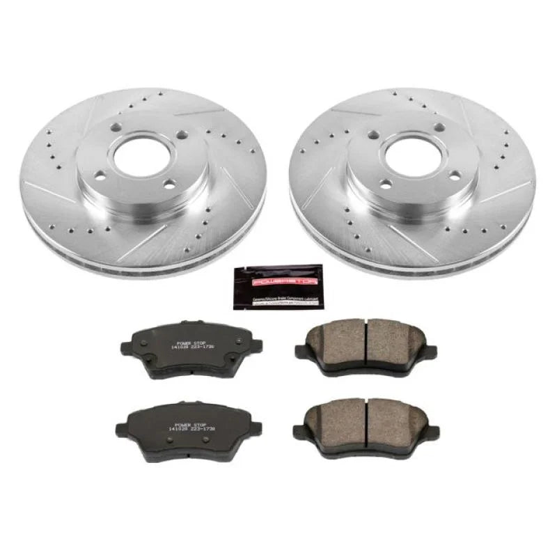 PowerStop Front Z23 Evolution Sport Brake Kit fits 2014-2019 Ford Fiesta ST - Main Product View