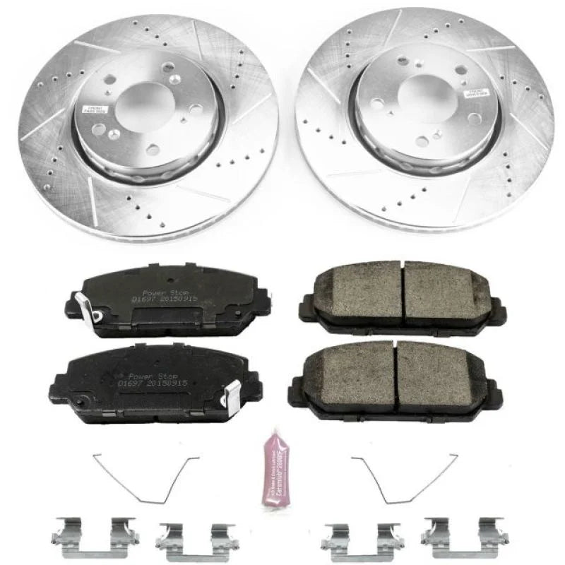 PowerStop Front Z23 Evolution Sport Brake Kit fits 2014-2020 Acura Rlx / 2014 Acura Rlx SPORT Hybrid Sh-awd - Main Product...