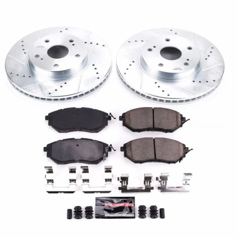 PowerStop Front Z23 Evolution Sport Brake Kit fits 2015 Subaru Legacy 2.5I - Main Product View